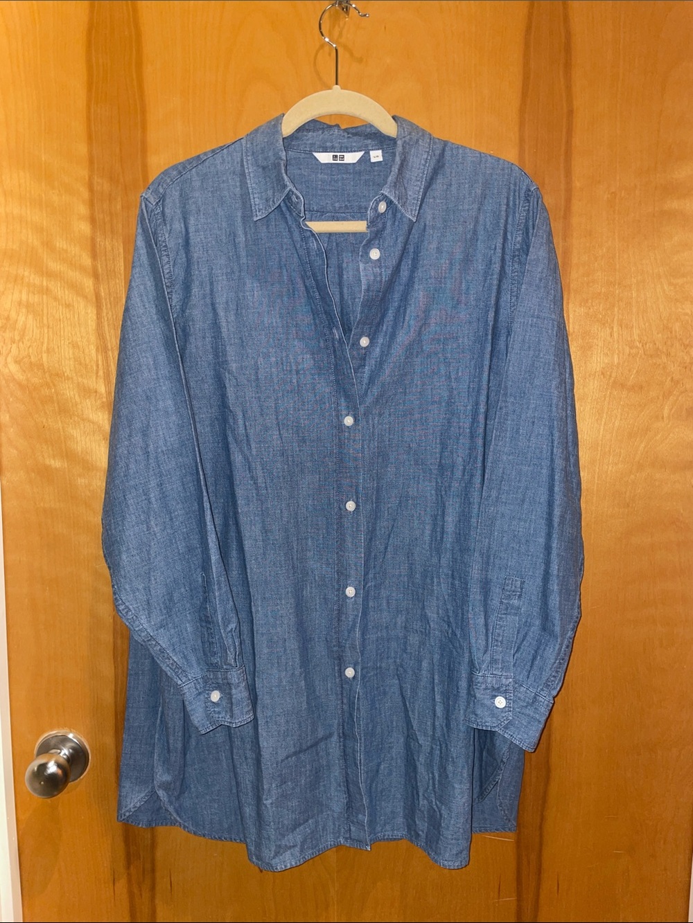 Uniqlo denim shirt dress